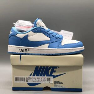 Travis Scott x Air Jordan 1 Barb TS joint version "North Carolina Blue"