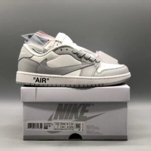 Travis Scott x Air Jordan 1 Barb TS joint version "White Gray"