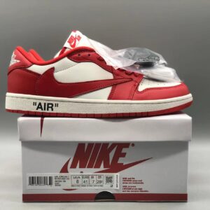 Travis Scott x Air Jordan 1 Barb TS joint version “White and Red”