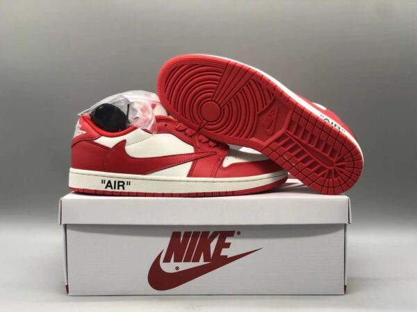 Travis Scott x Air Jordan 1 Barb TS joint version “White and Red”