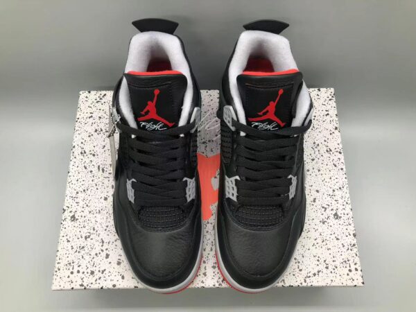 Air Jordan 4 “Bred Reimagined” leather black and red