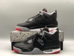 Air Jordan 4 “Bred Reimagined” leather black and red