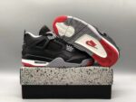 Air Jordan 4 “Bred Reimagined” leather black and red