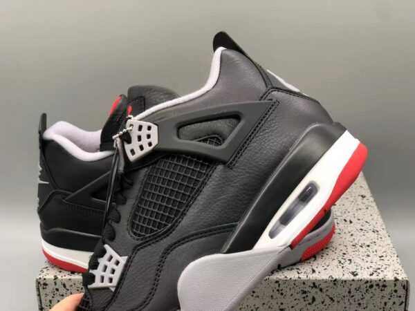 Air Jordan 4 “Bred Reimagined” leather black and red