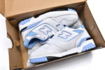 Light Blue and White HL1 New Bailun 550 Retro Basketball Shoe