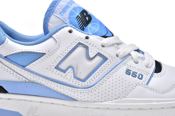 Light Blue and White HL1 New Bailun 550 Retro Basketball Shoe