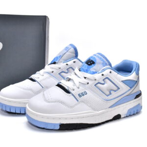 Light Blue and White HL1 New Bailun 550 Retro Basketball Shoe