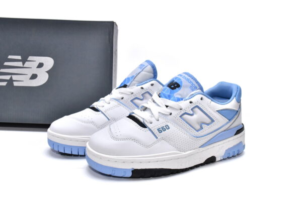 Light Blue and White HL1 New Bailun 550 Retro Basketball Shoe