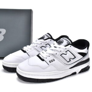 White and Black HA1 New Bailun 550 Retro Basketball Shoe