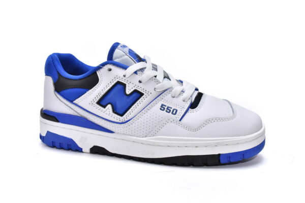 Blue and White SN1 New Bailun 550 Retro Basketball Shoe