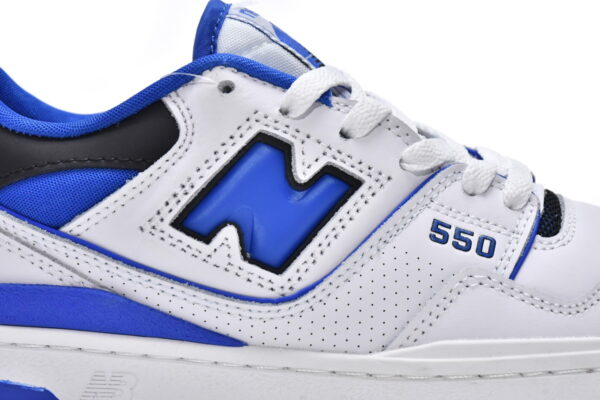 Blue and White SN1 New Bailun 550 Retro Basketball Shoe