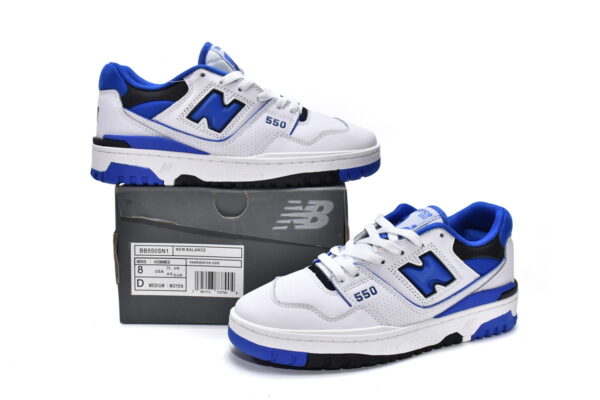 Blue and White SN1 New Bailun 550 Retro Basketball Shoe