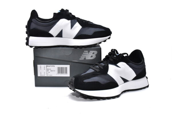 Black and white New Bailun 327 series running shoes